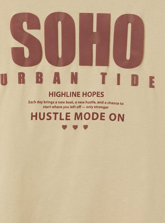 Girls Typographic Print T-shirt