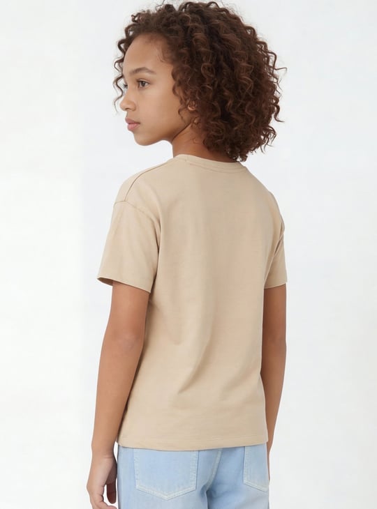 Girls Typographic Print T-shirt