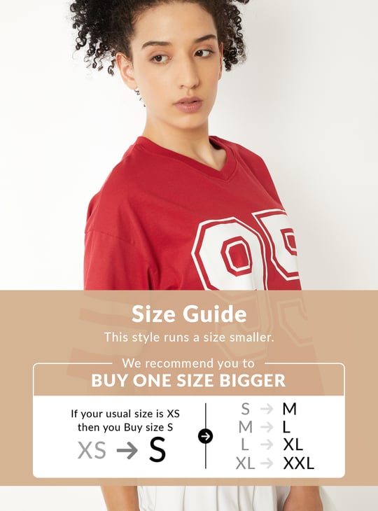 Women Printed Boxy Fit Sports T-shirt