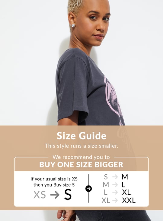 ALAYA F X URB_N Women Printed Relaxed Fit T-shirt