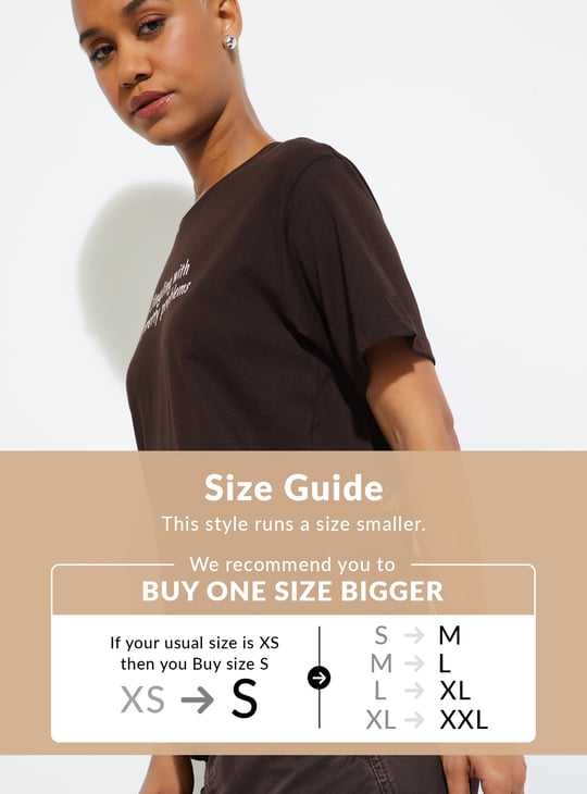 ALAYA F X URB_N Women Printed Relaxed Fit T-shirt