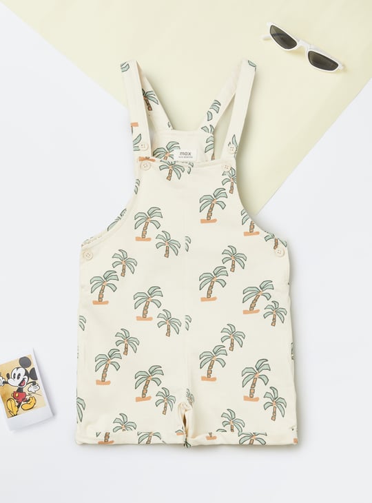 Boys Printed Dungaree with T-shirt