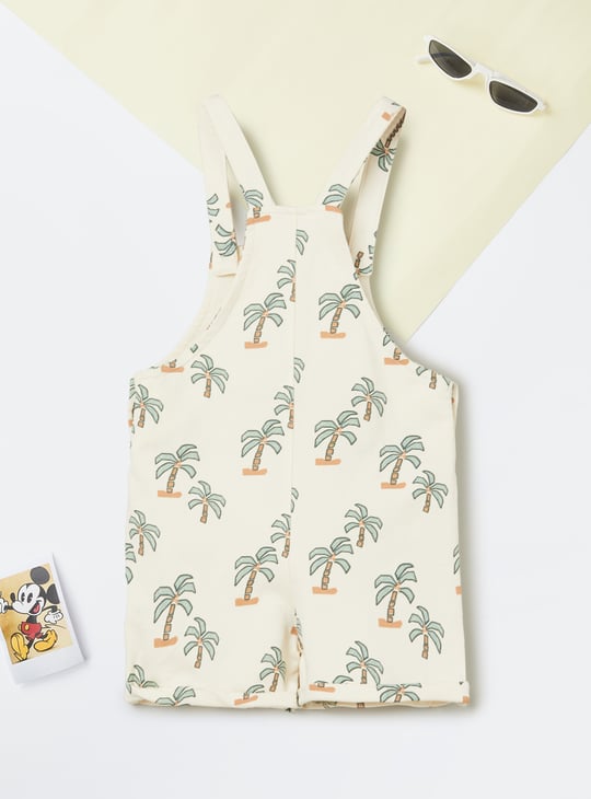 Boys Printed Dungaree with T-shirt