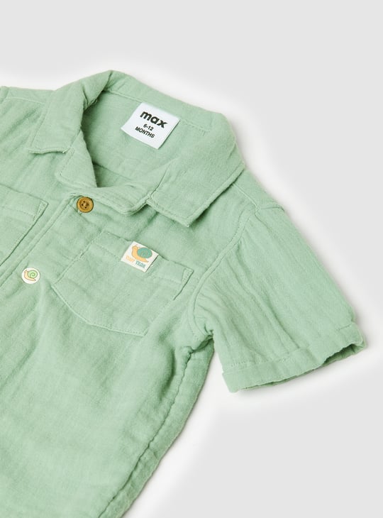 Boys Solid Shorts Set