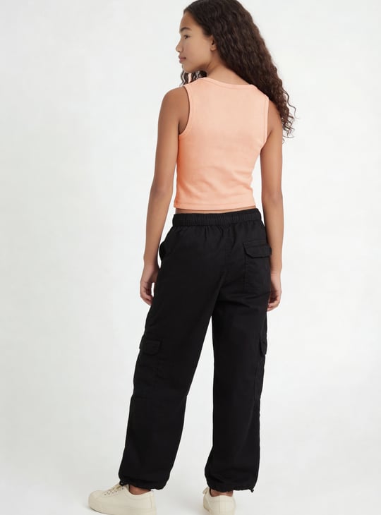 Girls Striped Oversized Shirt with T-shirt