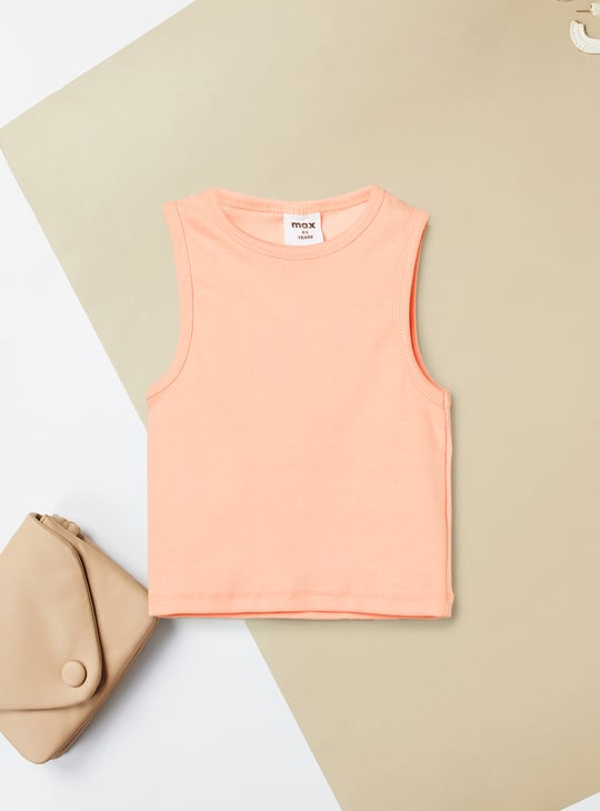 Girls Striped Oversized Shirt with T-shirt