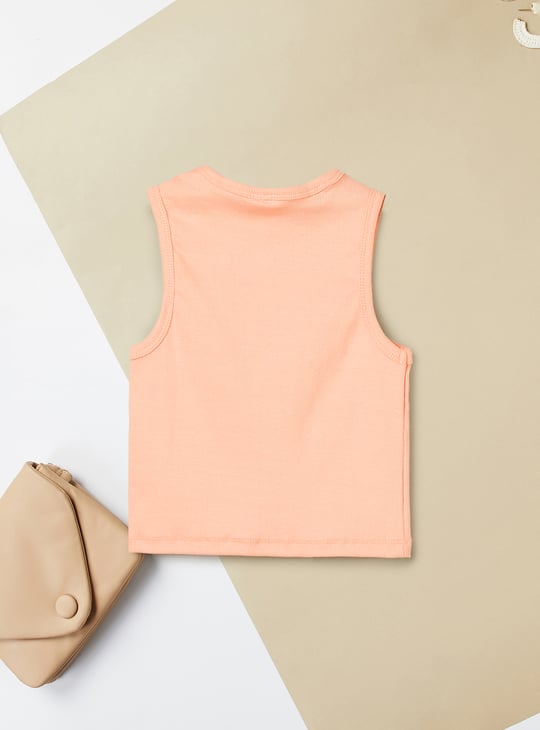 Girls Striped Oversized Shirt with T-shirt