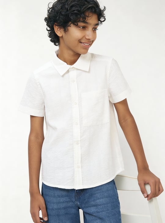 Boys Seersucker Shirt