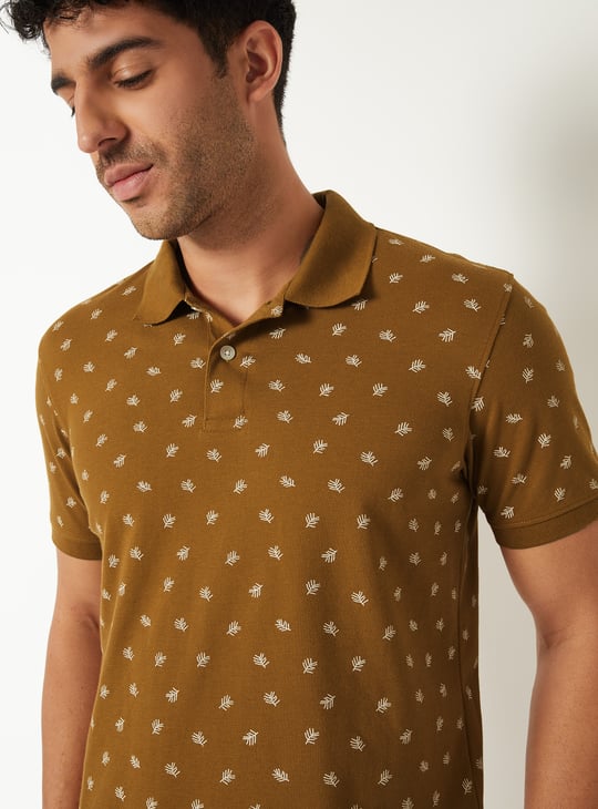 Men Printed Polo T-shirt
