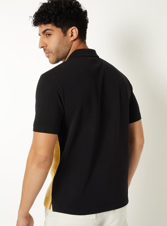 Men Colourblock Polo T-shirt