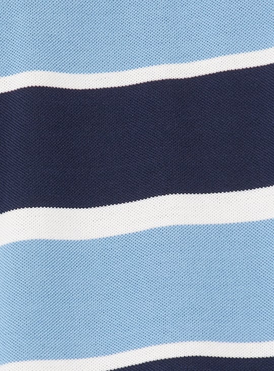 Men Striped Polo T-shirt