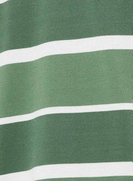 Men Striped Polo T-shirt