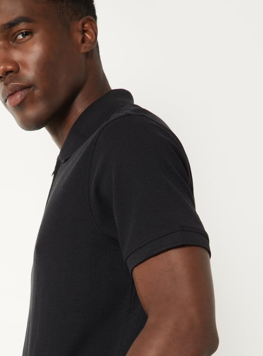 Men Solid Polo T-shirt