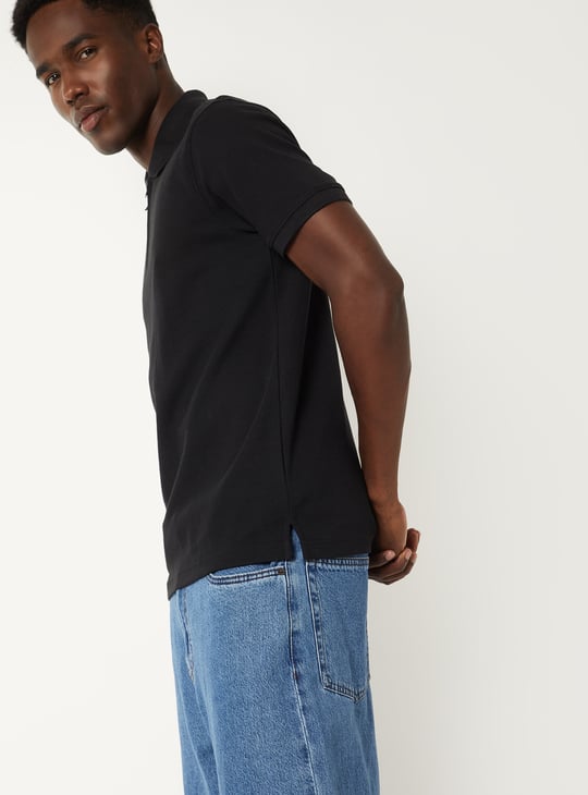 Men Solid Polo T-shirt