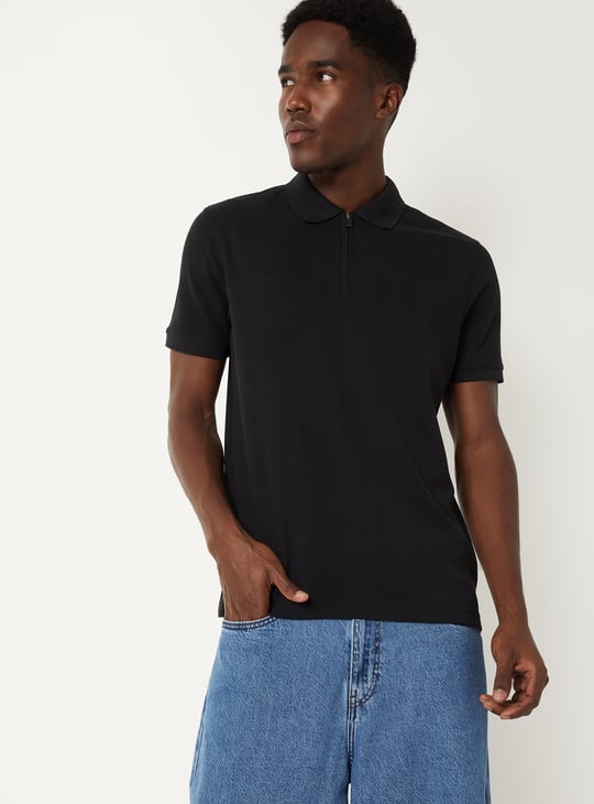 Men Solid Polo T-shirt