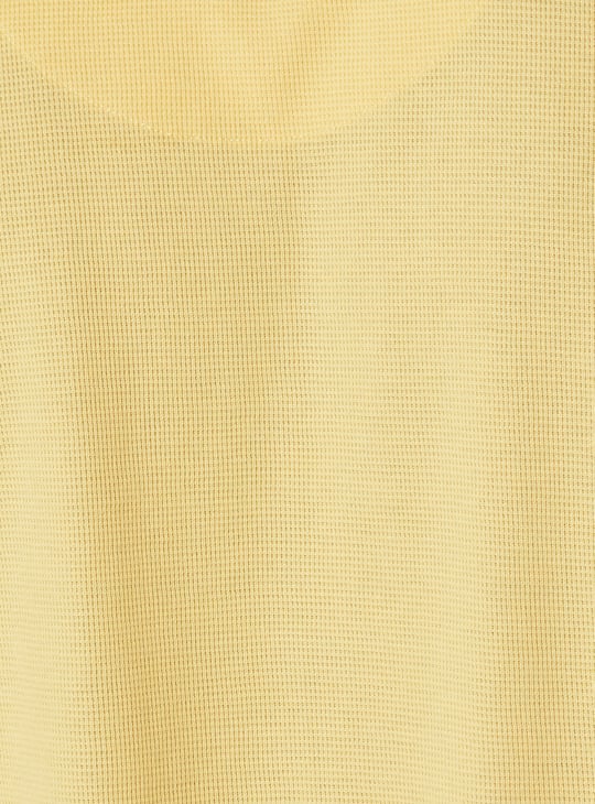 Men Solid Zipper Polo T-shirt