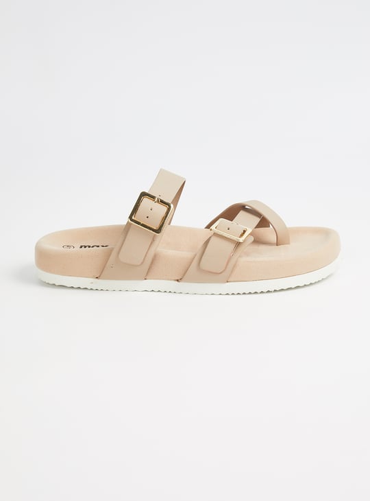 Women One-Toe Flats with Tang Buckle