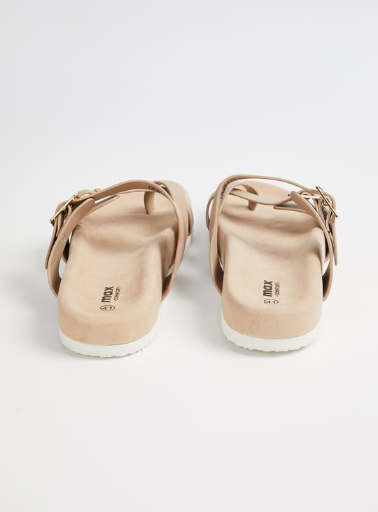 Women One-Toe Flats with Tang Buckle