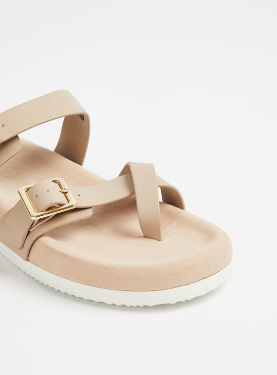 Women One-Toe Flats with Tang Buckle