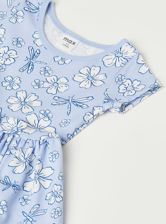 Girls Floral Print Dress