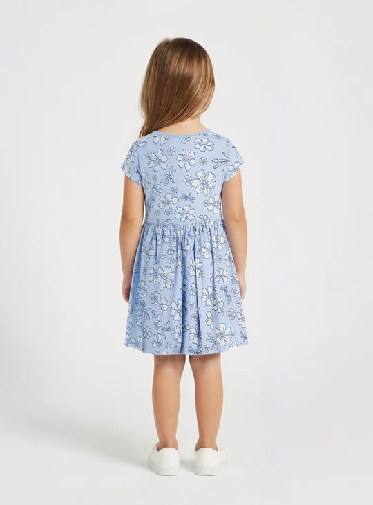 Girls Floral Print Dress
