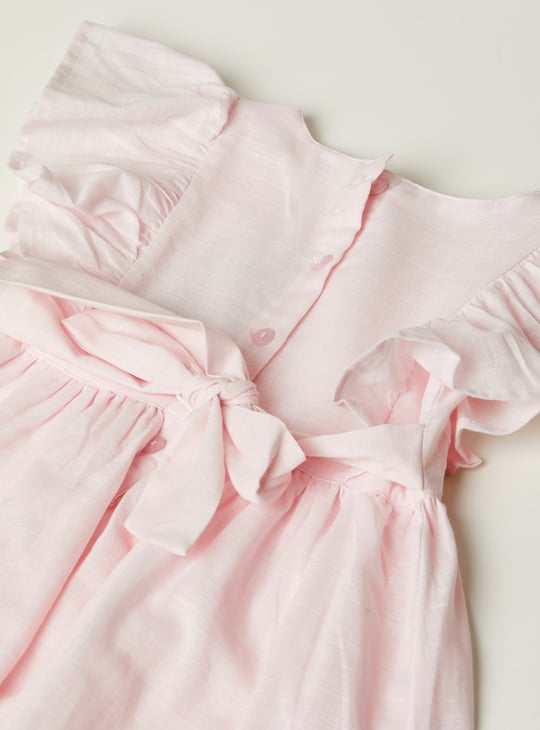 Girls Solid A-line Dress