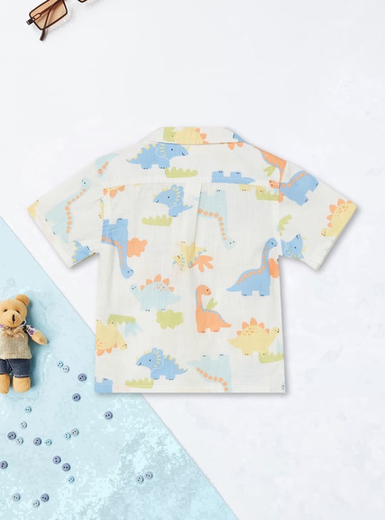 Boys Dino Print Shorts Set