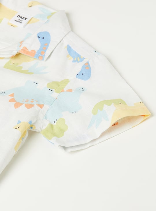 Boys Dino Print Shorts Set