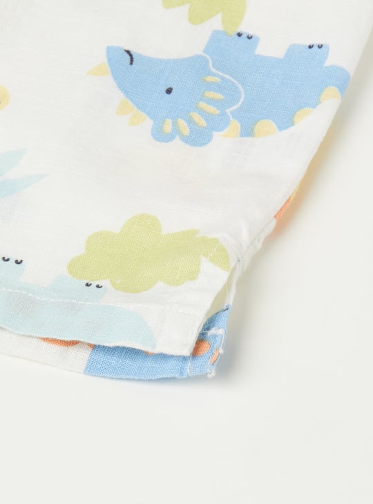 Boys Dino Print Shorts Set