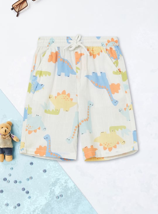 Boys Dino Print Shorts Set