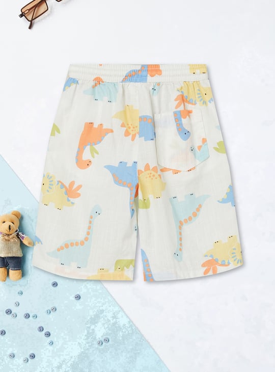 Boys Dino Print Shorts Set