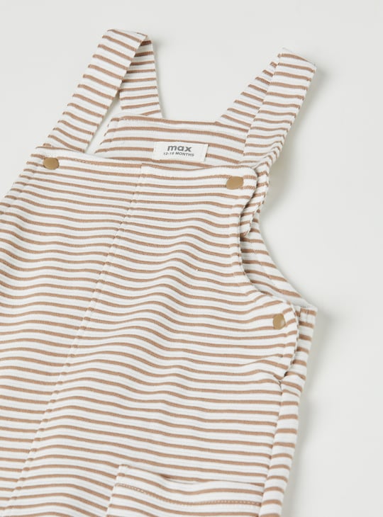 Boys Striped Dungaree with T-shirt