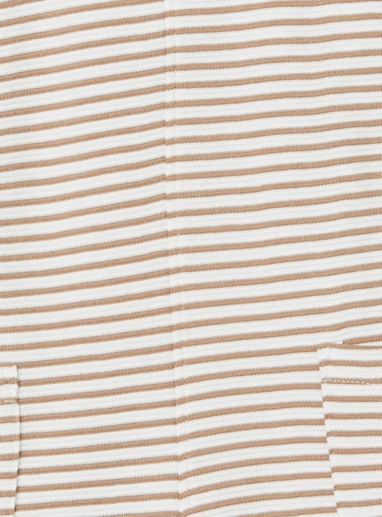Boys Striped Dungaree with T-shirt