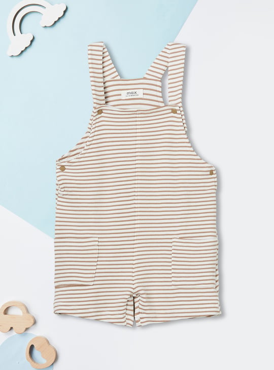 Boys Striped Dungaree with T-shirt
