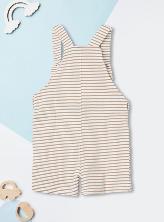Boys Striped Dungaree with T-shirt