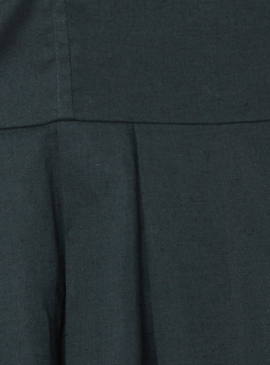 Women Pleated A-line Midi Dress