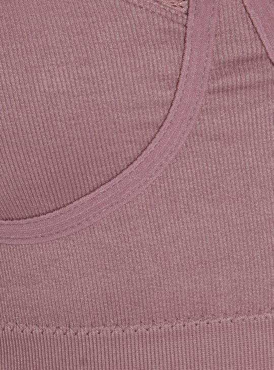 Women Lace Inserts Cami Bra