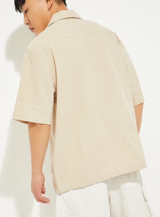 URB_N Men Embroidered Resort Shirt