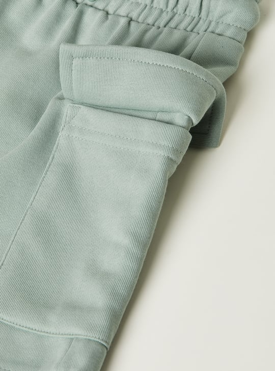 Girls Solid Cargo Shorts