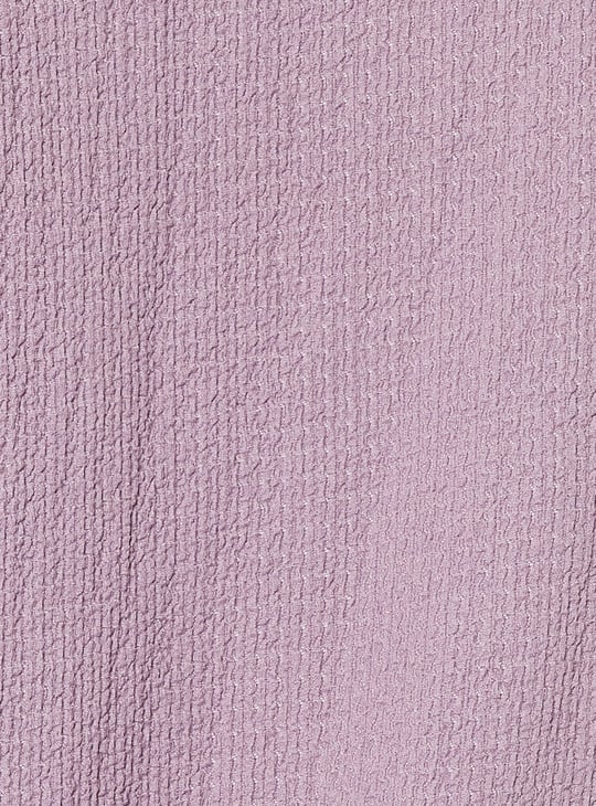 Women Textured Johnny Collar T-shirt