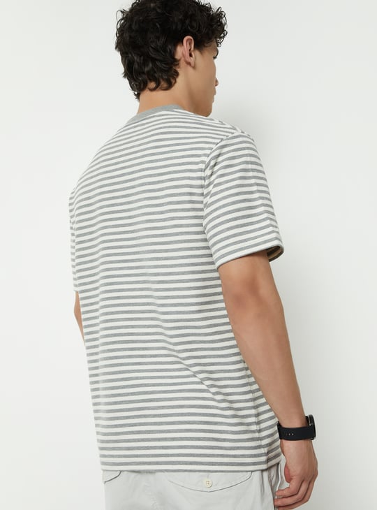 Men Structured Striped T-Shirt