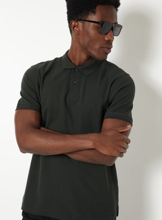 Men Solid Polo T-shirt
