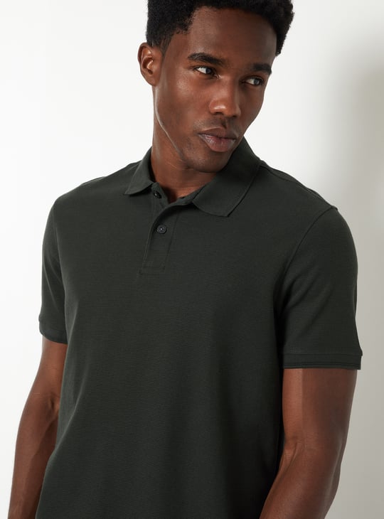 Men Solid Polo T-shirt