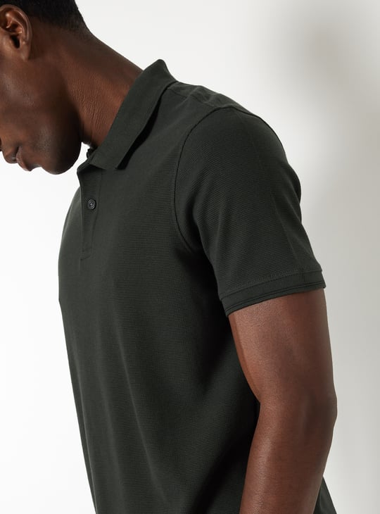 Men Solid Polo T-shirt