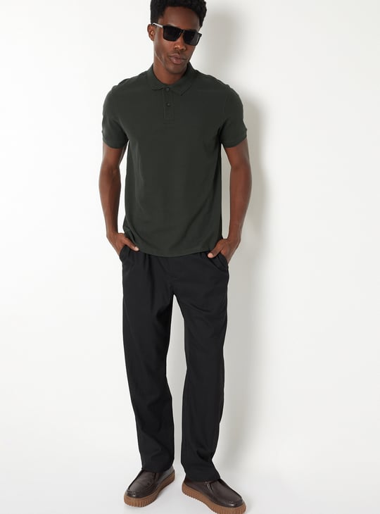 Men Solid Polo T-shirt