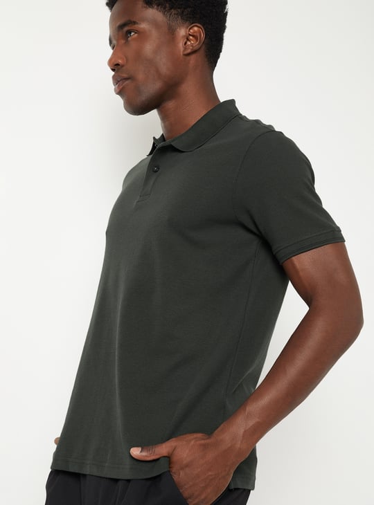 Men Solid Polo T-shirt