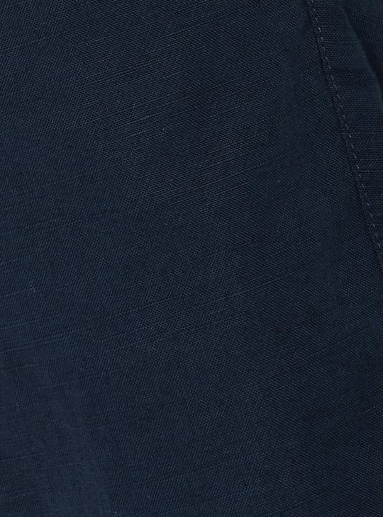 Men Linen Blend Pull-on Shorts
