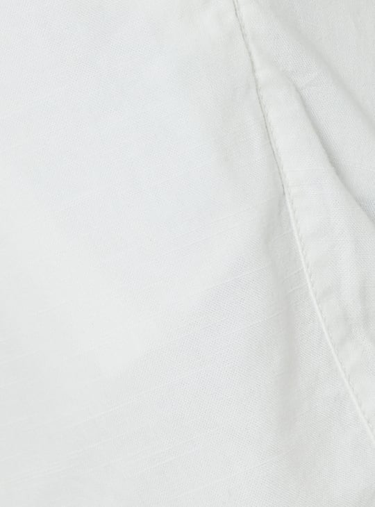 Men Linen Blend Pull-on Shorts