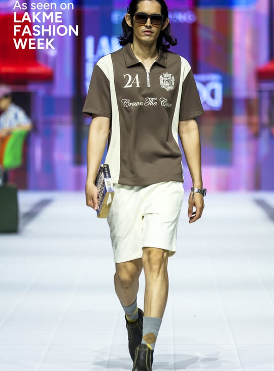 Men Linen Blend Pull-on Shorts