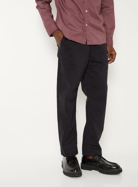 Men Soft Touch Regular Fit Twill Pants